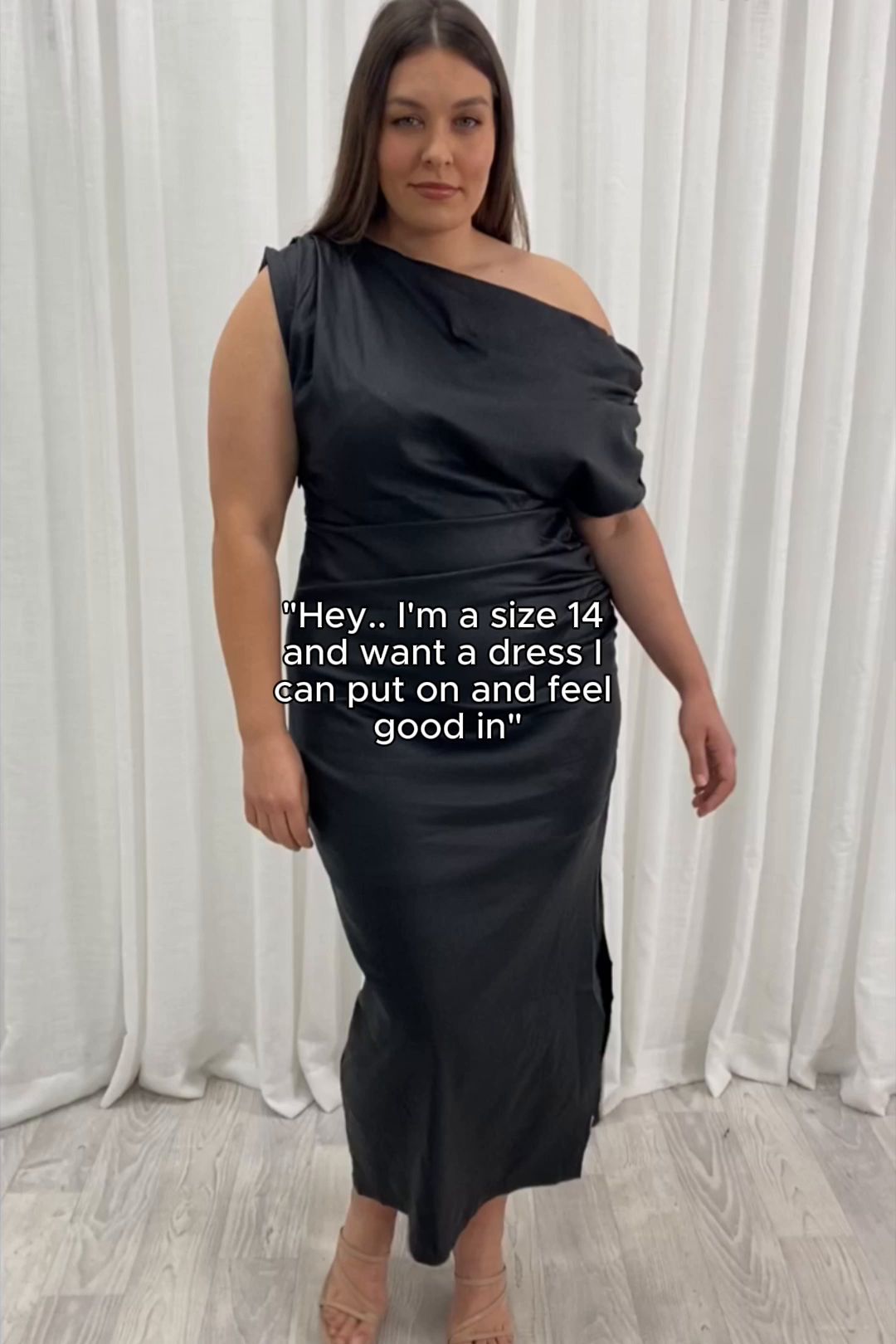 liquid leather dress The for Size 14: Stretchy Leather-Look Midi with Flattering Details 20200822