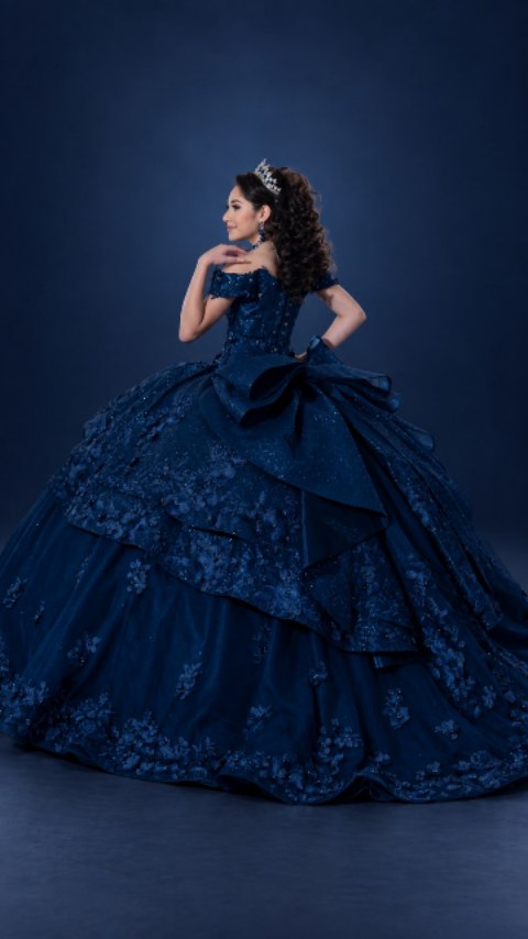 la glitter quinceanera dresses ✨ Make your quinceañera entrance unforgettable., This stunning navy blue gown by LaGlitter Designers combines dramatic volume, sparkling details, and timeless elegance for a true princess moment. 👑💙, Prom dress