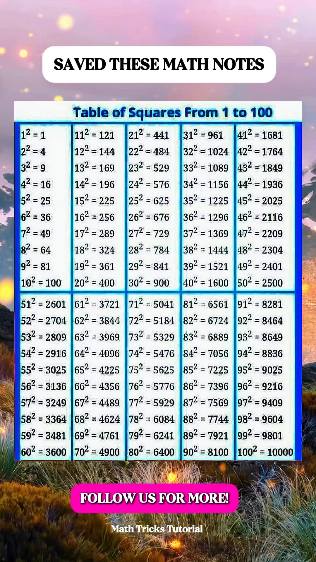 WOW Math Notes | Math Tricks Tutorial | Facebook