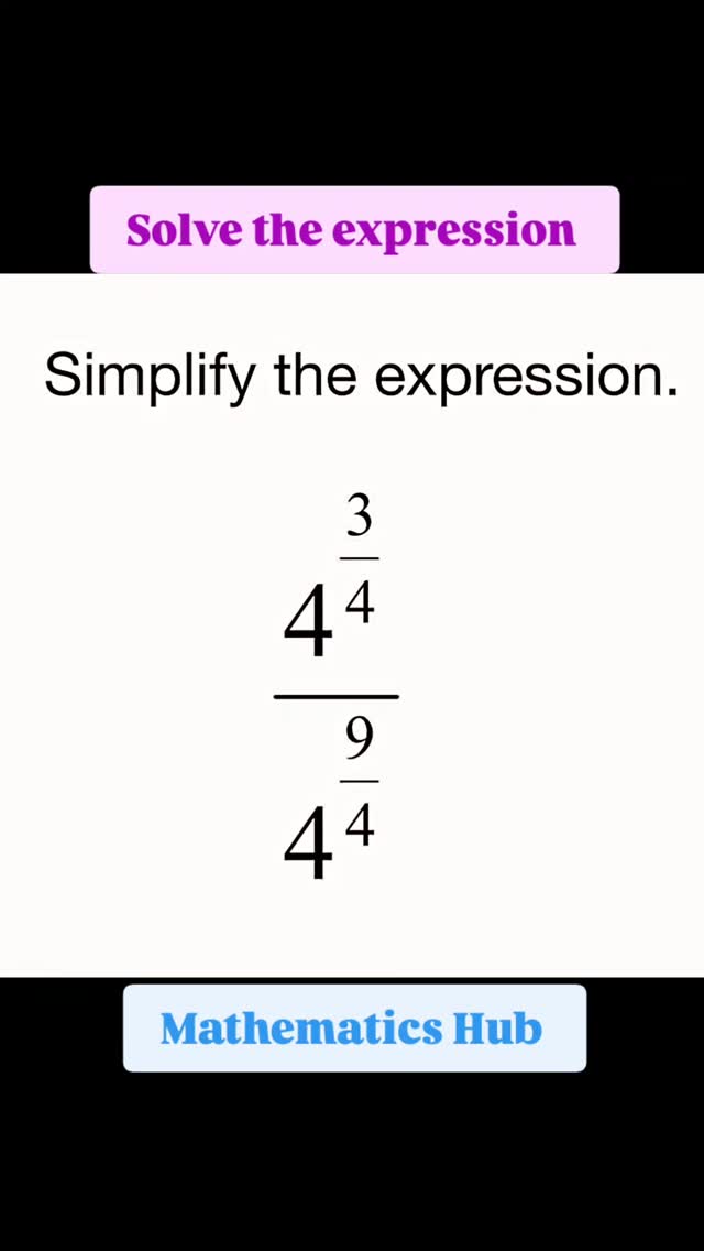 Solve the expression #viralreels #viral #maths #solve | Mathematics Hub ...