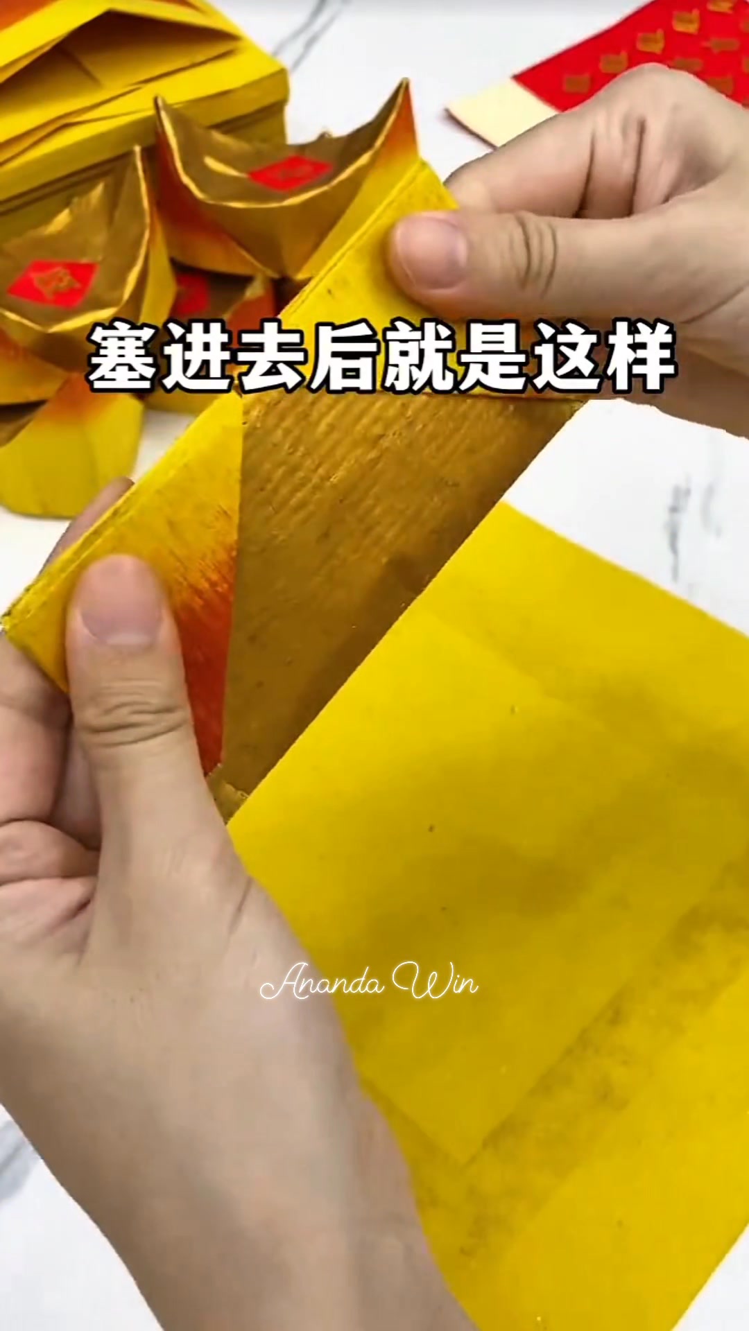 中秋节折元宝教程 Tutorial on folding ingots for the Mid-Autumn Festival # ...