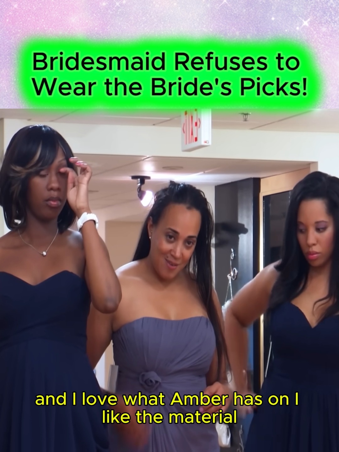 bridesmaid refuses to wear dress Amber is so childish and makes the wedding experience unnecessarily difficult #sayyestothedress #weddingdress #randyfenoli #sayyestothedressamerican | seoultosoulph2 Dressed for a funeral?: QP Color:Red / Pink Floral