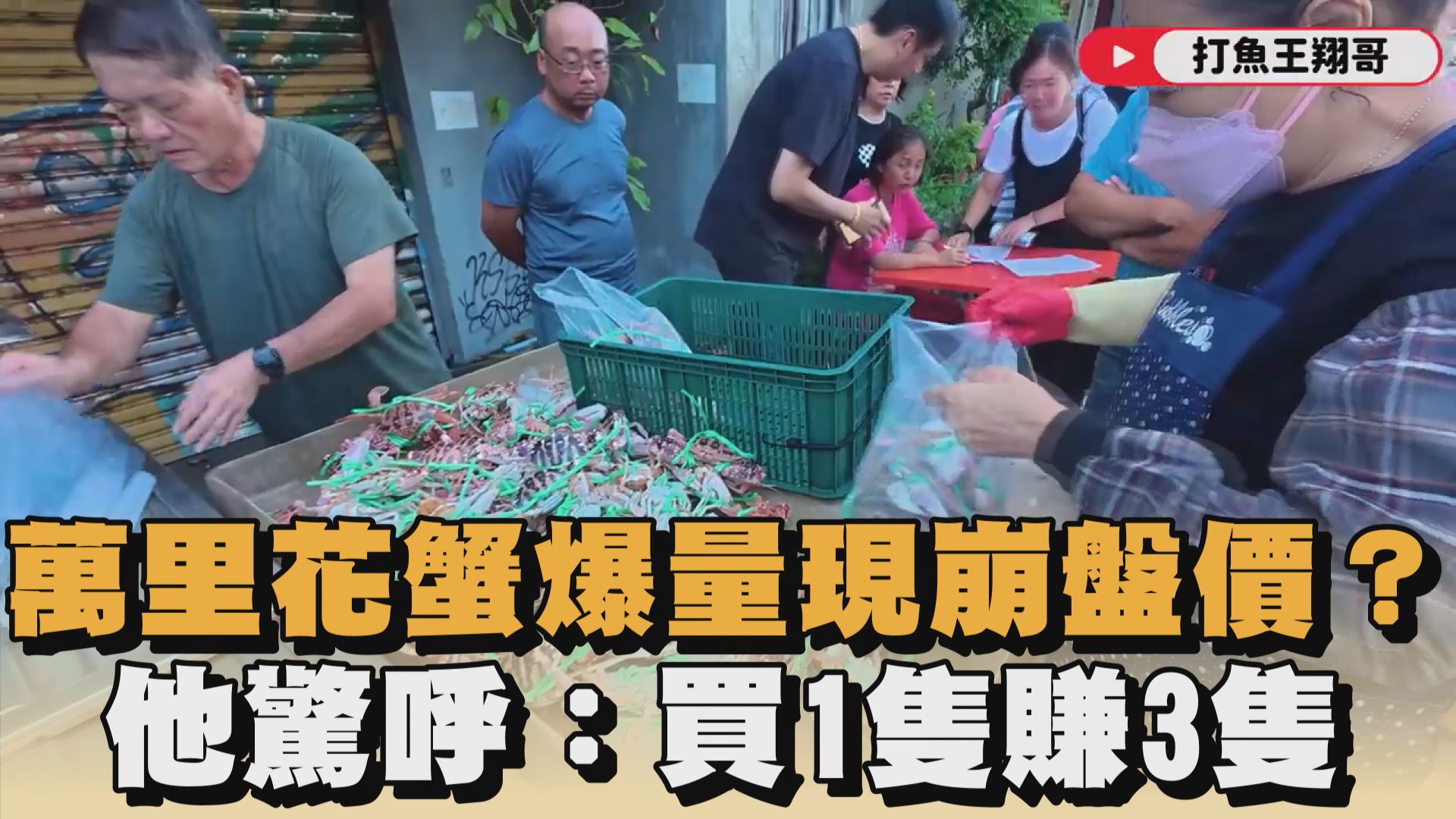 ·萬里花蟹爆量現崩盤價？他驚呼：買1隻賺3隻- 影片授權▶️ #打魚 