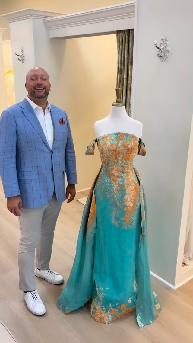 formal dresses columbus ms The most unique dress with an attachable overskirt!🤩 These colors are such a statement and would make a perfect dress for any event.🧡🩵✨, #bridal #motherofthebride #2027wedding #weddinginspo Girls A/W Collection