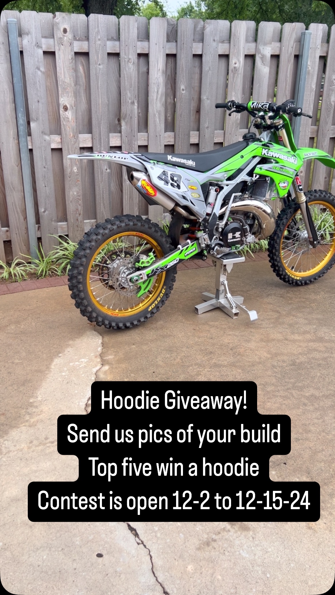 Learn how you can win my KX450 for free! Contest rules are in this