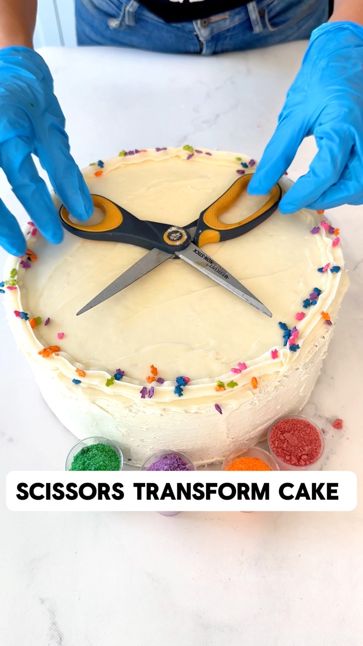 Scissors transform cake | Juliette Electrique | Facebook