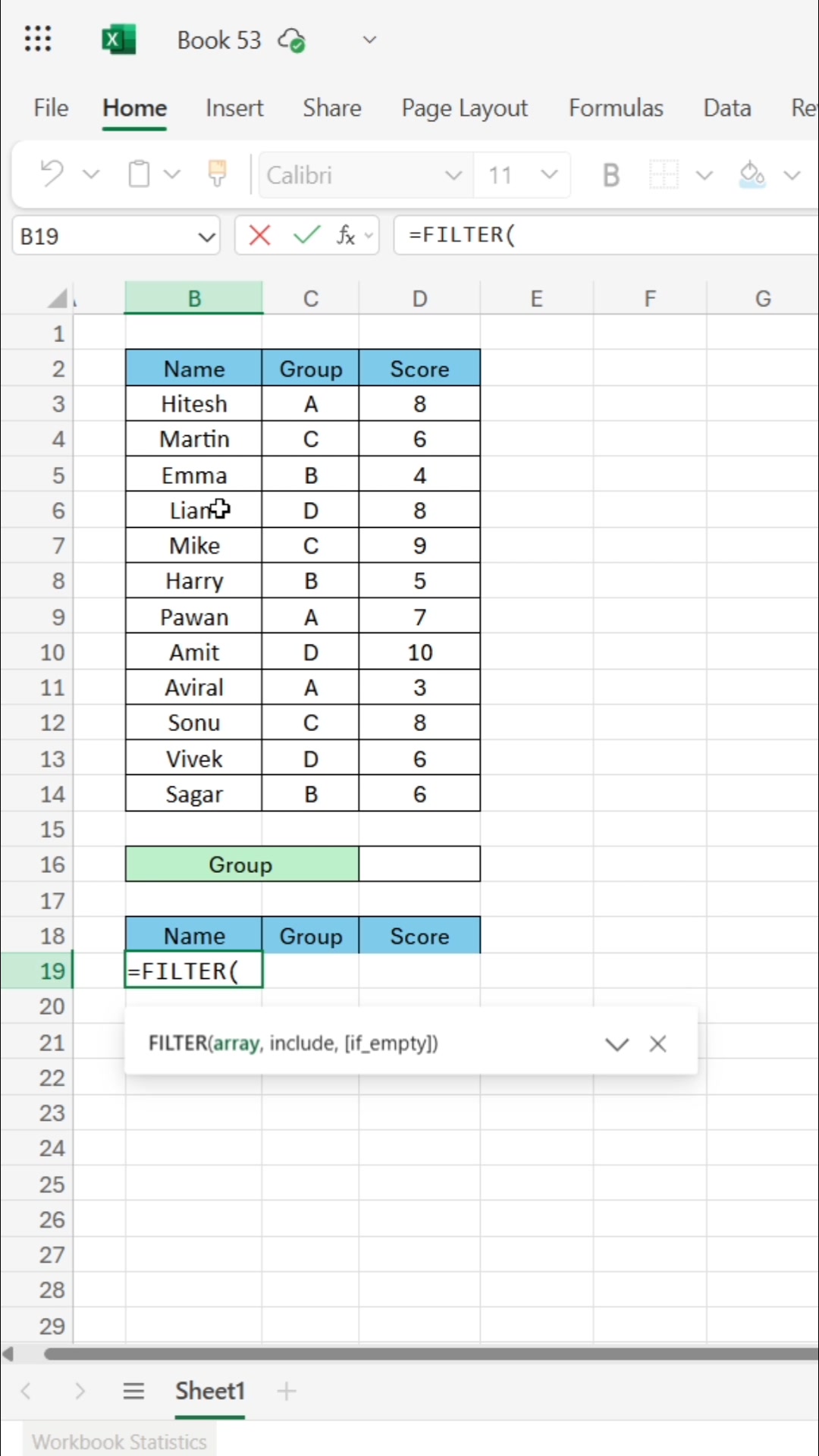 Use Filter Function in Excel 😀 #exceltips #exceltricks #exceltutorial # ...