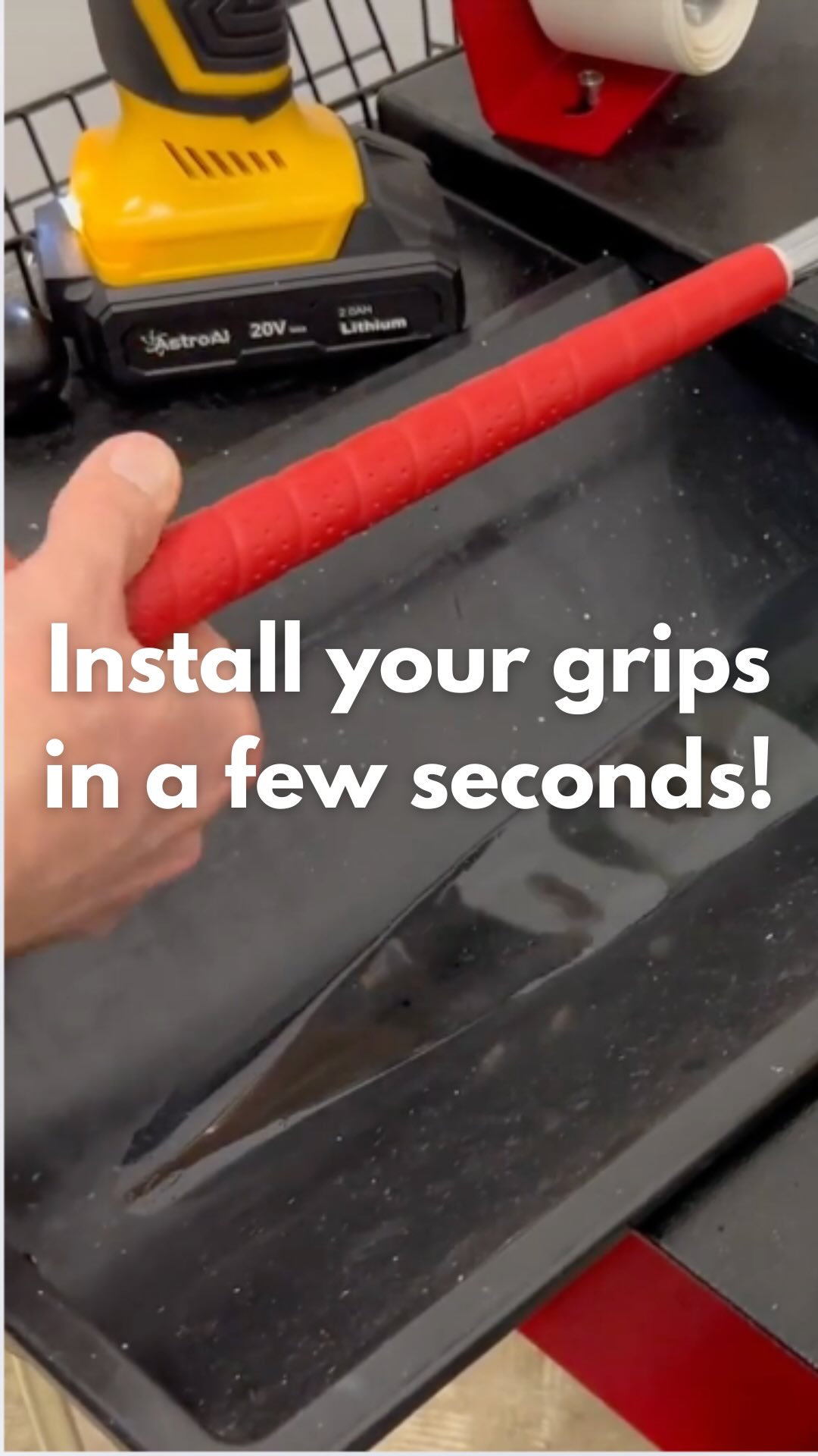 Grip installation made easy! 😮‍💨 No need for tape and messy solvents! 💪 ...