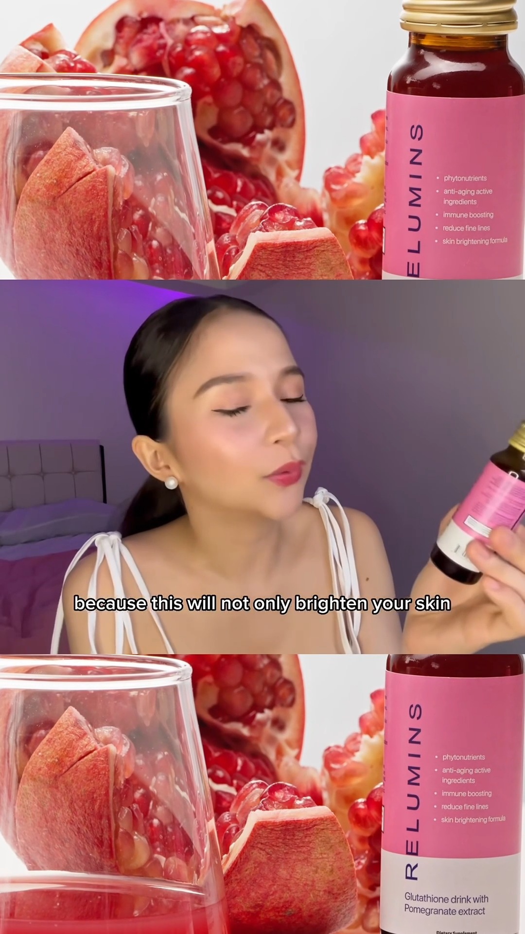 Relumins Gluta Drink with Pomegranate for Radiant Skin at Watsons