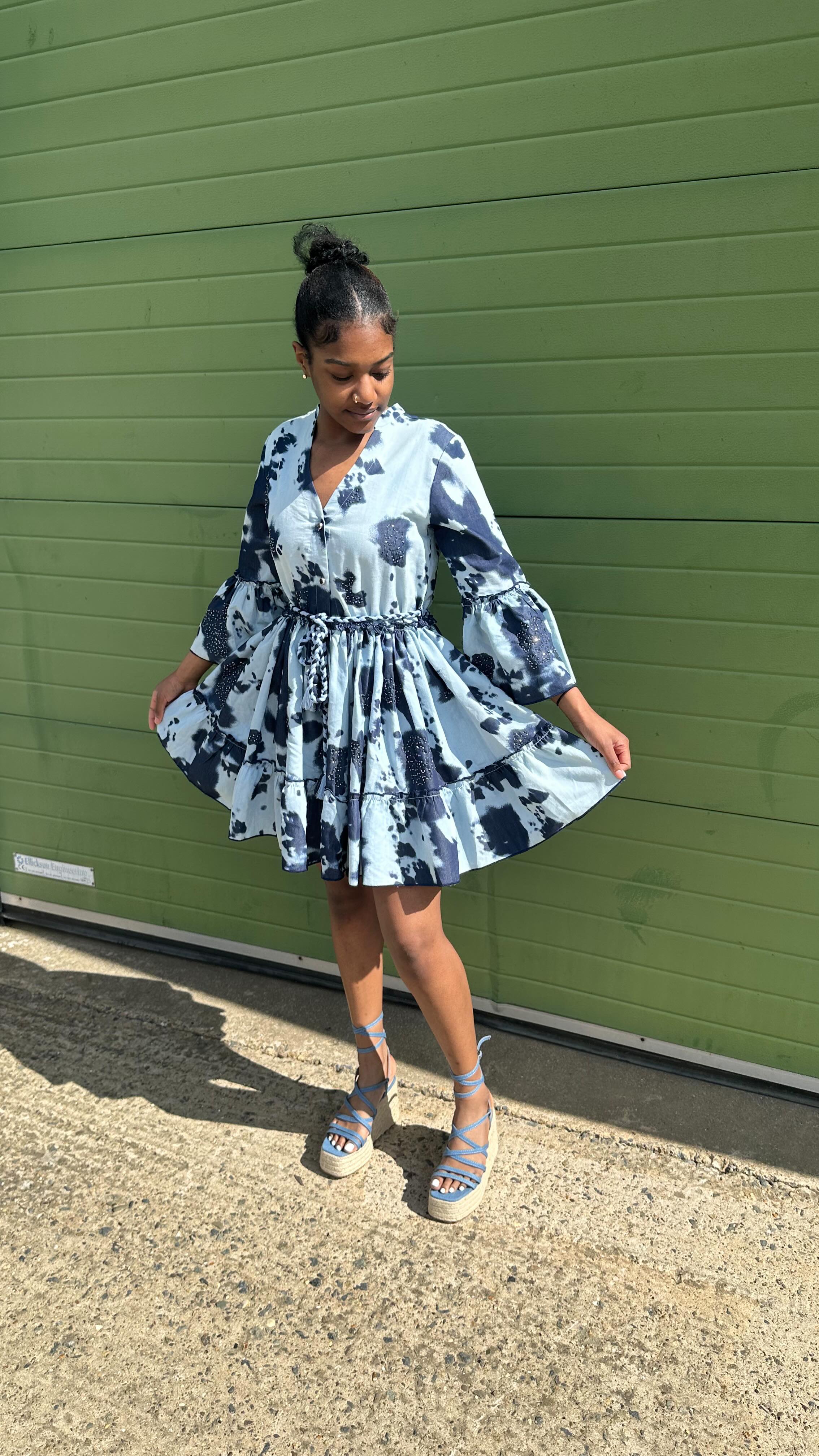 Very limited quantity in our Alessia Dress as see on @m.g._style! Get yours before it's gone