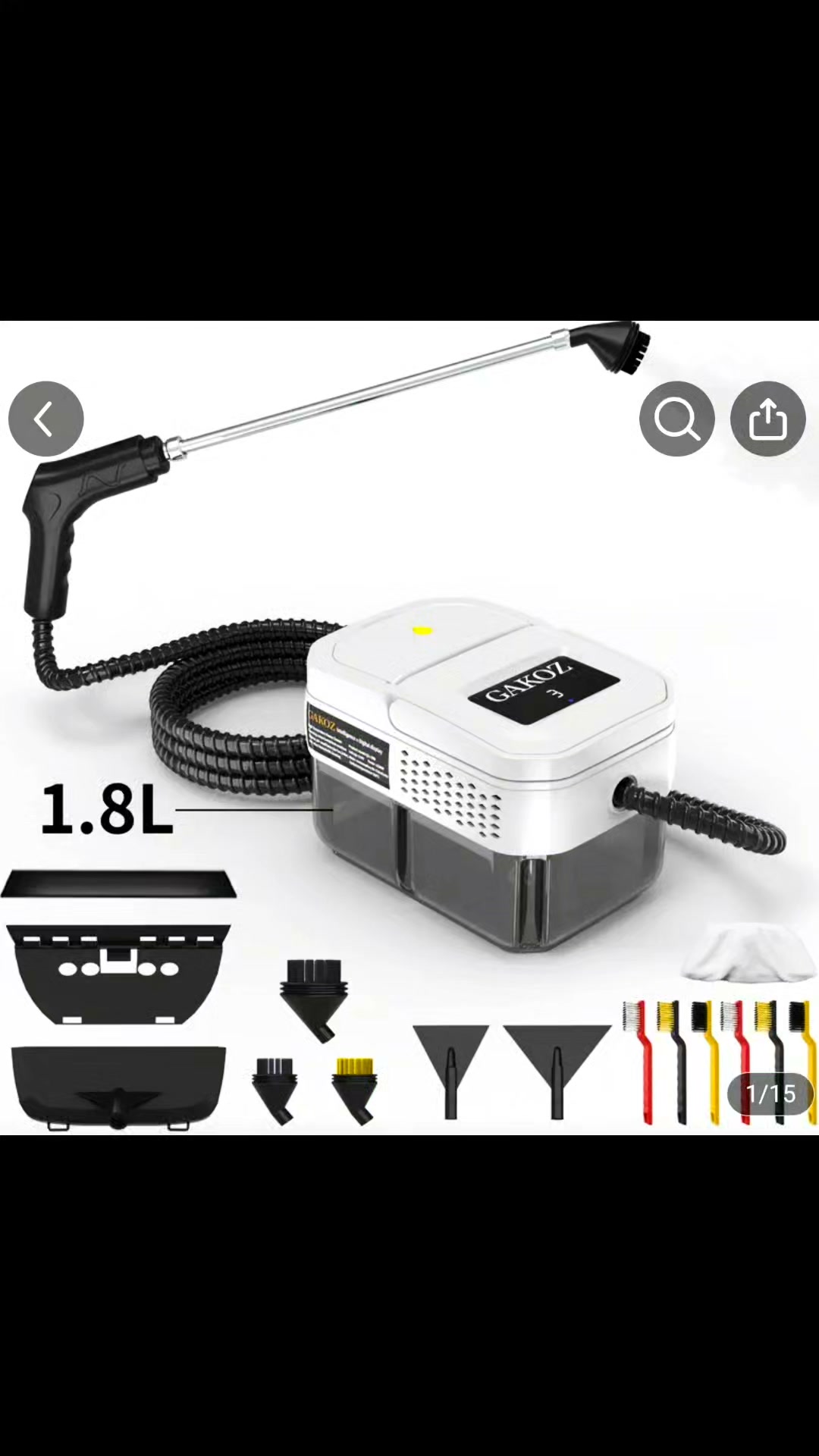 Handheld Steam Cleaner with Double Safety Lock is equipped with