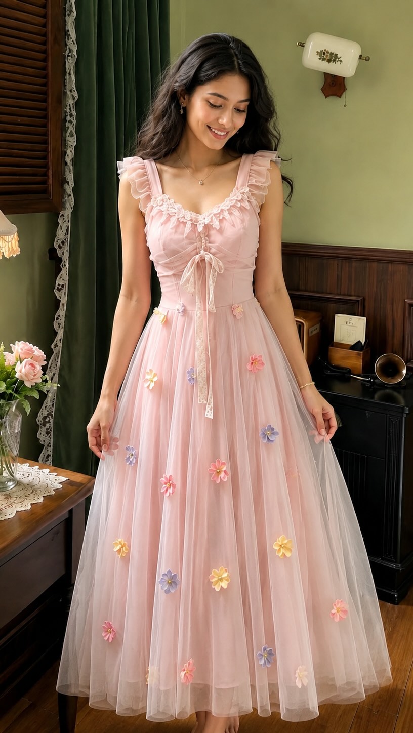 Also available in PINK 💖, #sakurastudiokolkata #FloralDress #KoreanFashion #CuteDresses #KolkataFashion , floral dress, white floral dress, pink floral dress, fairy dress, cute summer