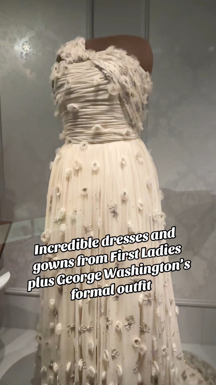 Here are some incredible dresses and outfits from several different First Ladies as well as George Washington’s formal outfit on display at the Smithsonian in Washington DC. , #history, #fashion, 