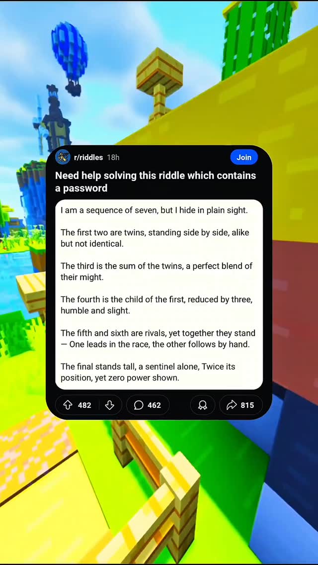 Need help solving this riddle which contains a password. #reddit ...
