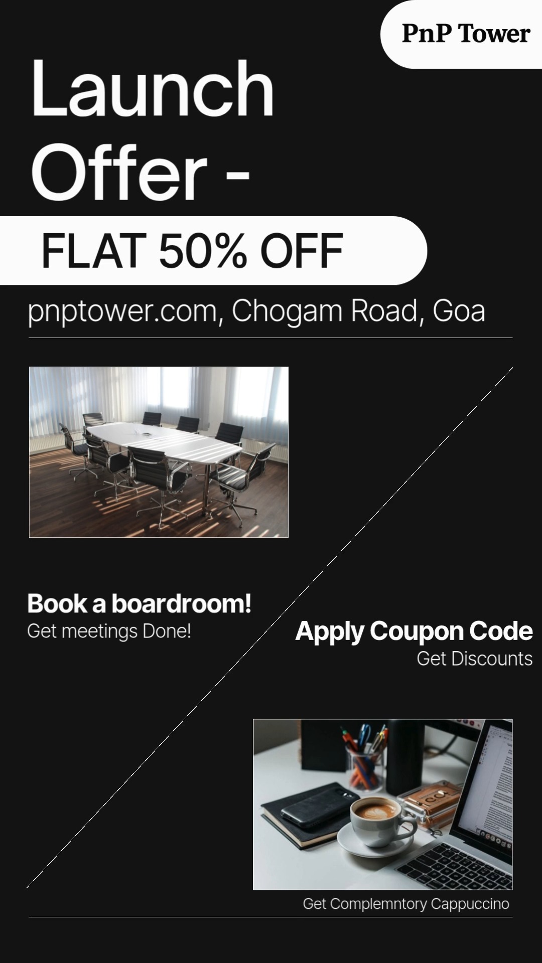 🎉 Launch Offer Alert at PnP Tower & De-stress Cafe, Goa! 🌴 Get 50% off ...
