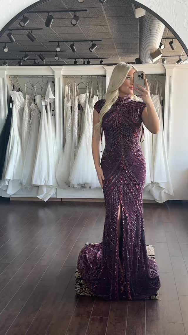 oklahoma city formal dress shops hoco, but make it expensive-looking 🍷✨, rich color, insane detail, and the prettiest silhouette. she’s one of those dresses., #PoshProm #HOCO2026 #HomecomingDress #OKCHomecoming #OklahomaHOCO elegant formal dresses