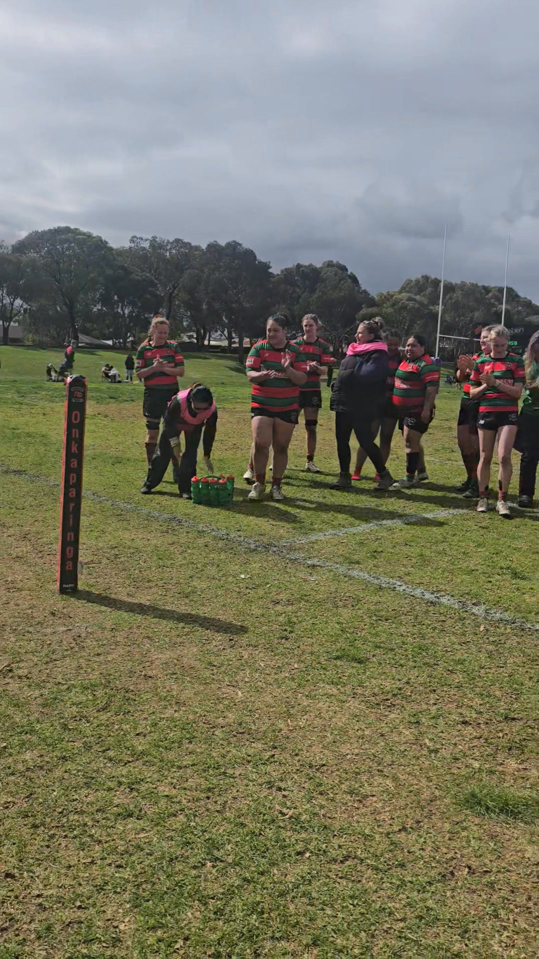 Souths Girls are happy after a Semi-Final win against Woodville today ...
