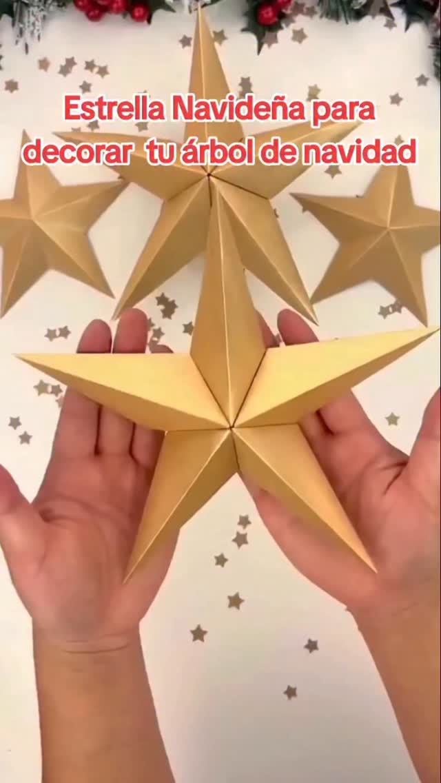 🌟Estrella navideña para decorar tu árbol de navidad esta decoración ...