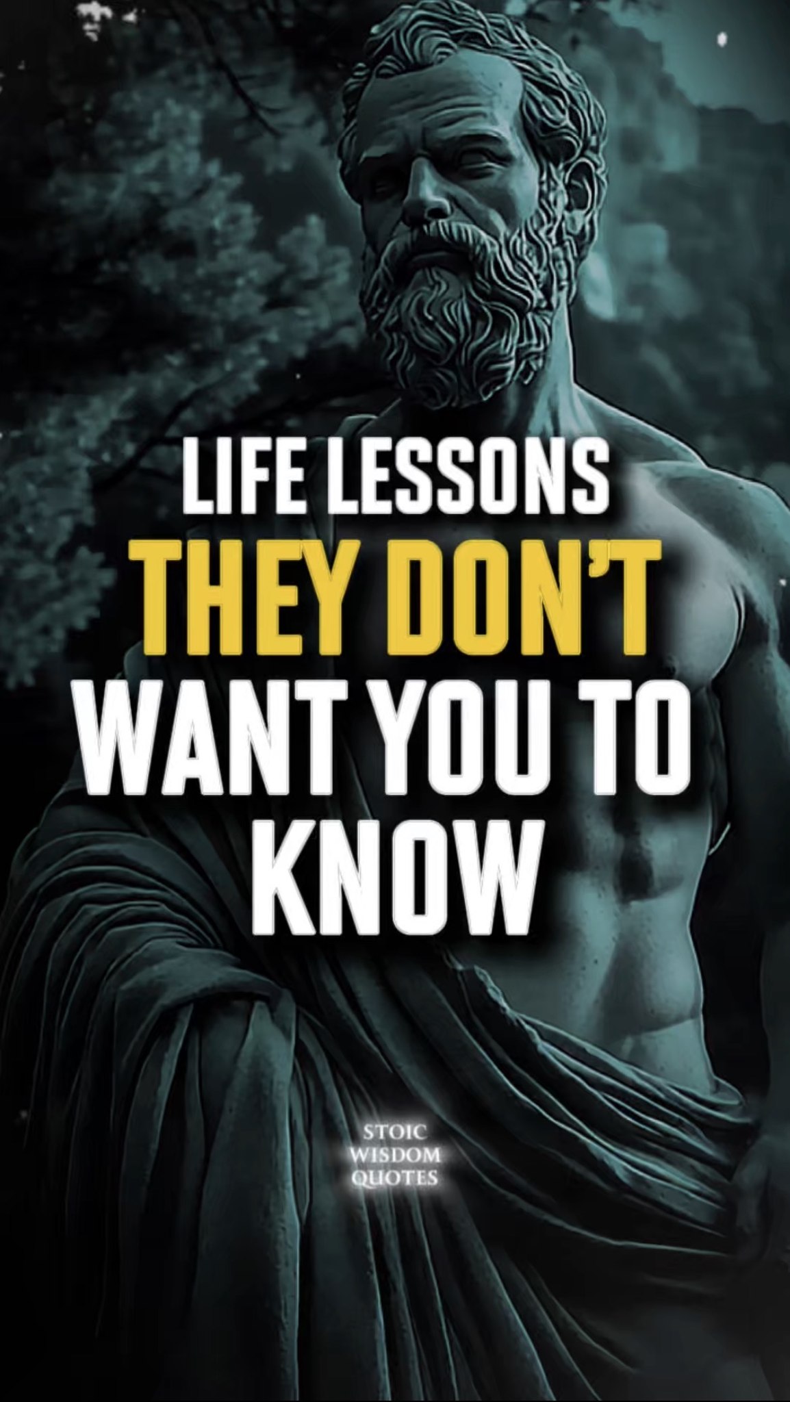 Life Lessons They Don’t Want You To Know | Stoicism Some truths are ...
