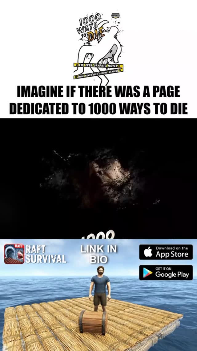 PLAY RAFT NOW! LINK IN BIO! . . The legendary show 1000 Ways to Die ...