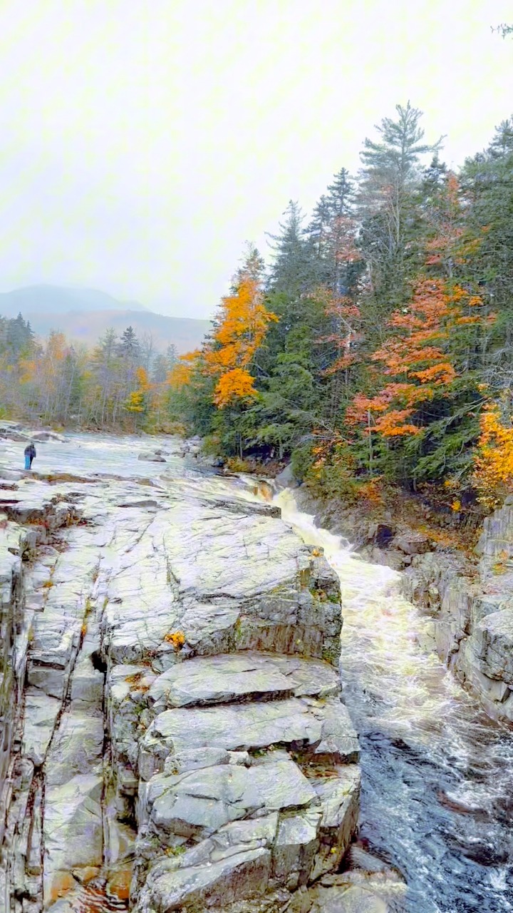 At Rocky Gorge Scenic Area along the Kancamagus Highway, the Swift ...
