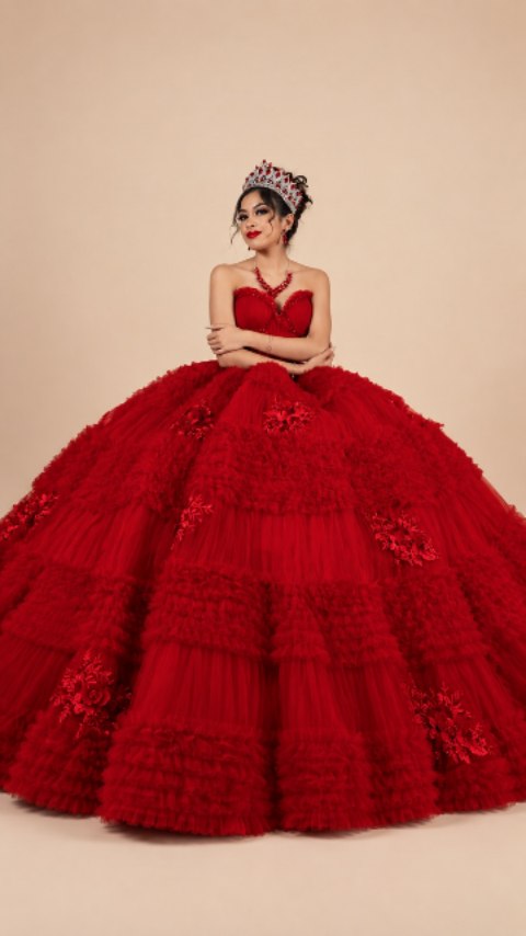 la glitter quinceanera dresses POV: You found THE dress from your dreams ✨🌸, Champagne full glitter, off-the-shoulder sweetheart, giant statement bows on the train and that floral crown that turns you into a GODDESS., This is the Prom dress