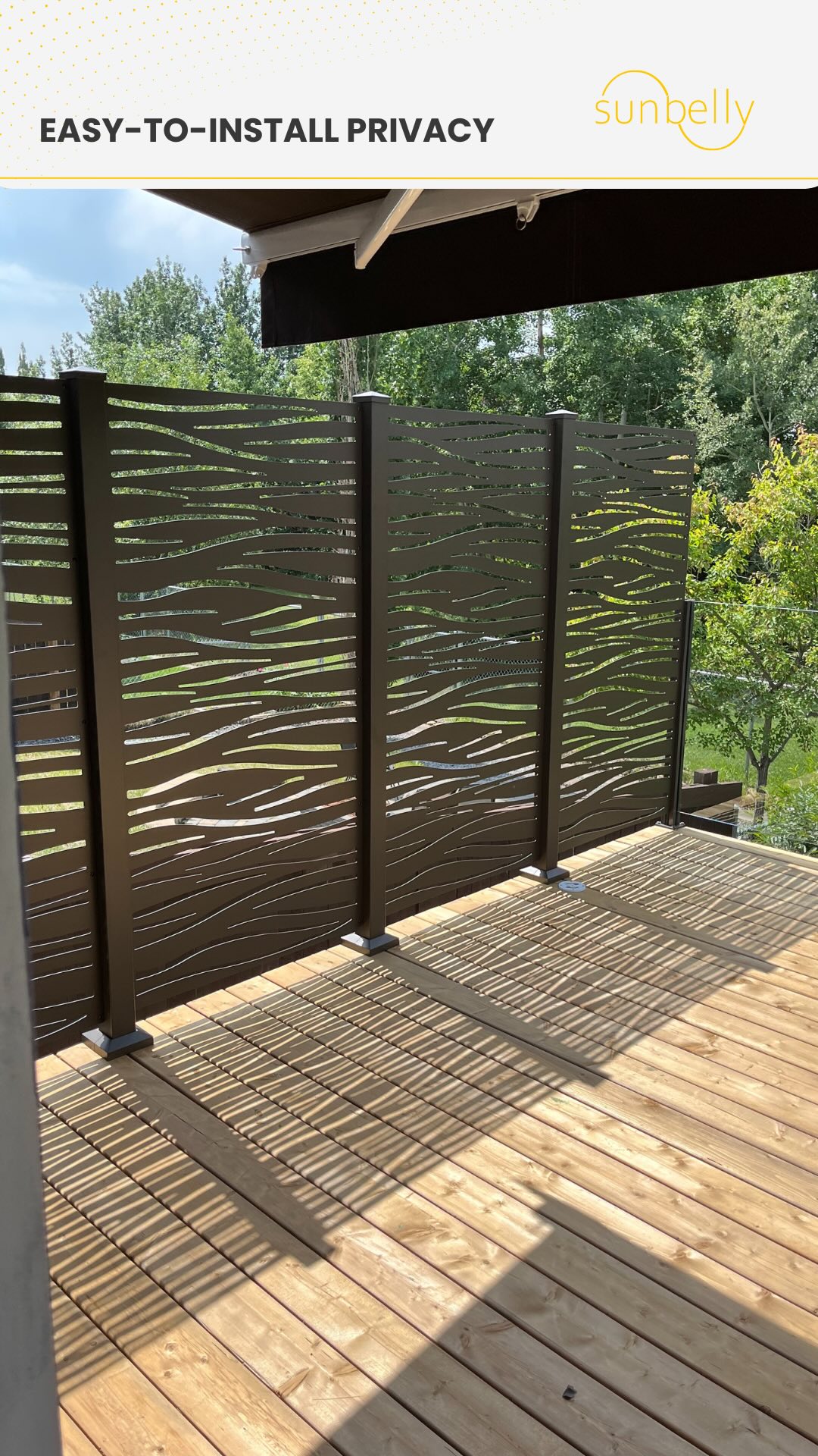 Sunbelly Privacy Screens are designed for speed and simplicity ...