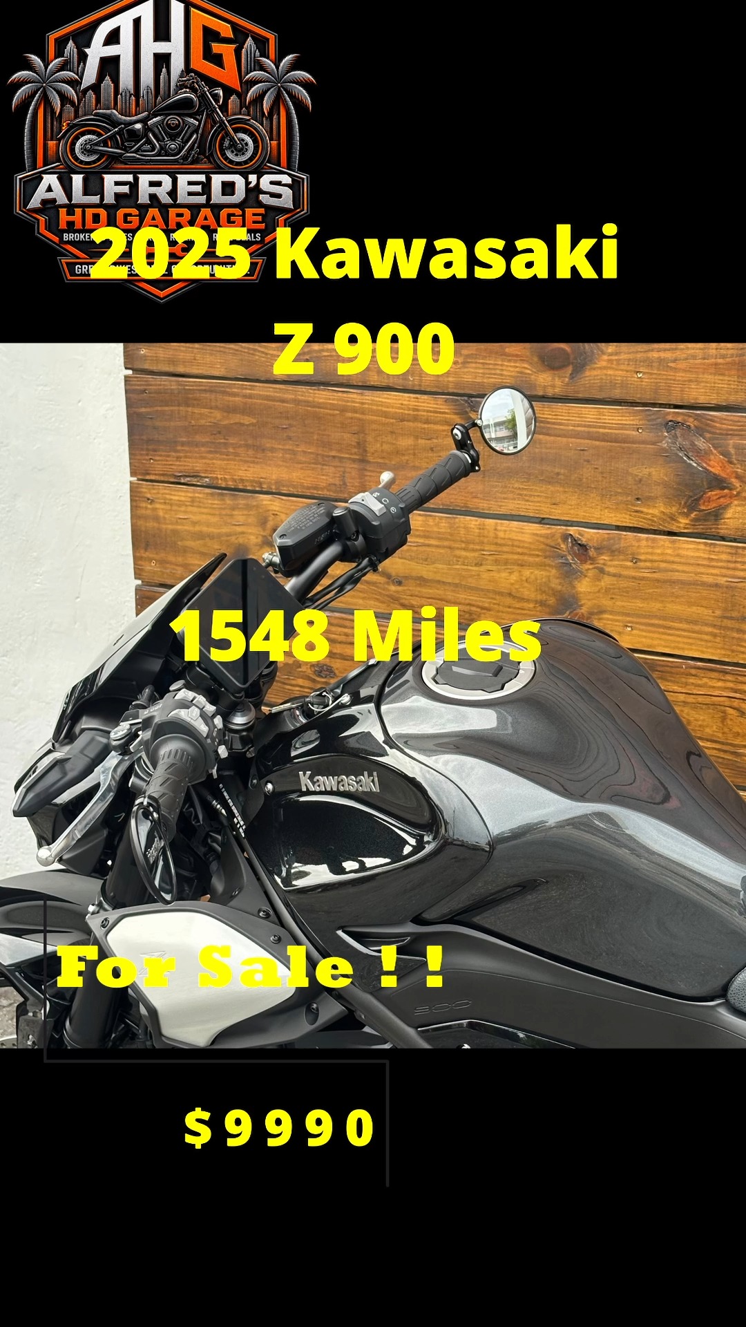 🚨🔥 **2025 Z900. 1,548 MILES. UNDER $10K.** 🔥🚨 🏍️ **2025