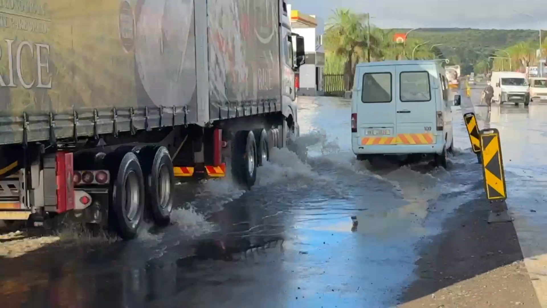 As water levels subside we take another look at this morning's flooding ...