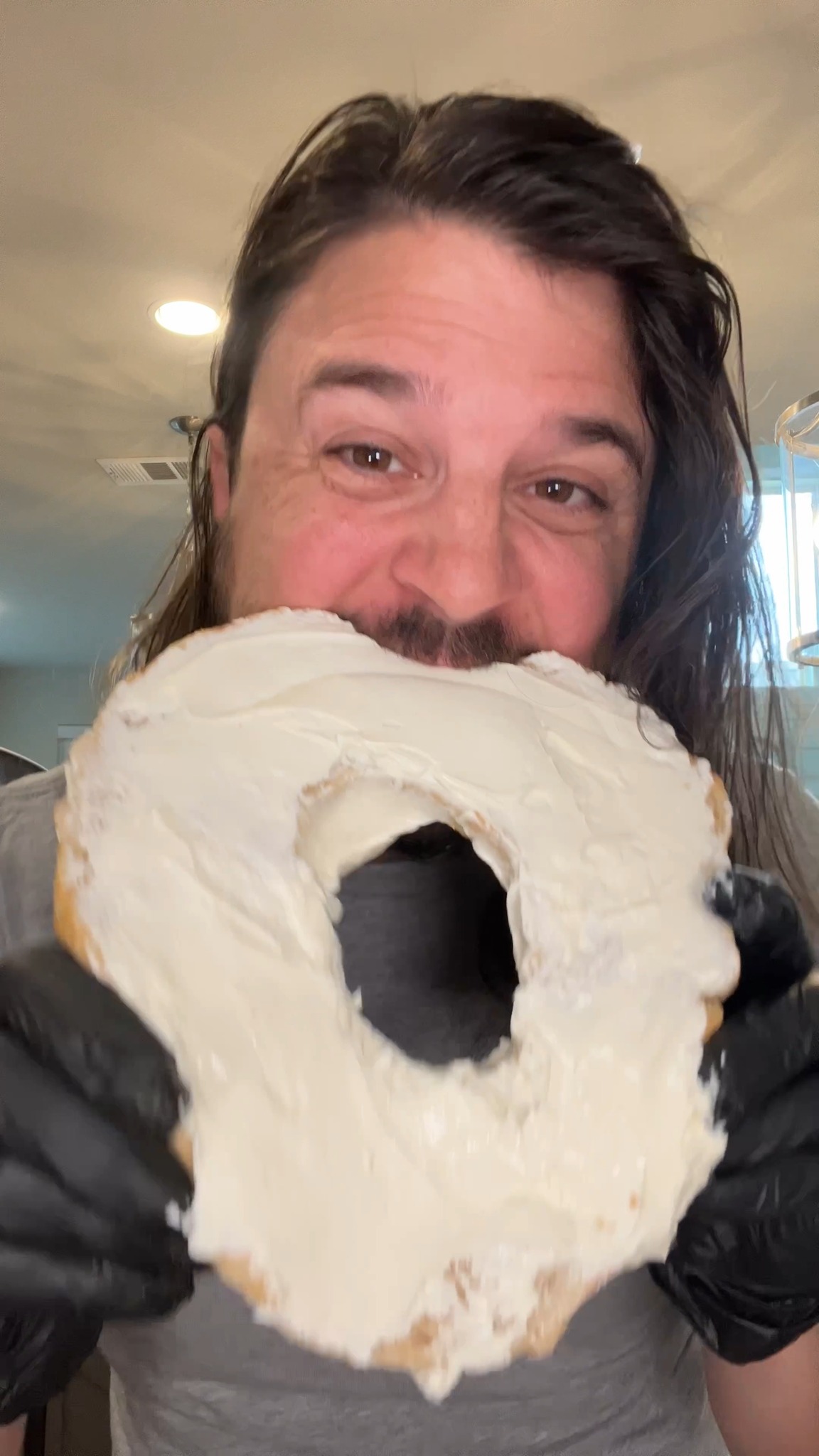 Giant bagel 🥯 #satisfying #recipe #bagel | Kyle Istook | Facebook