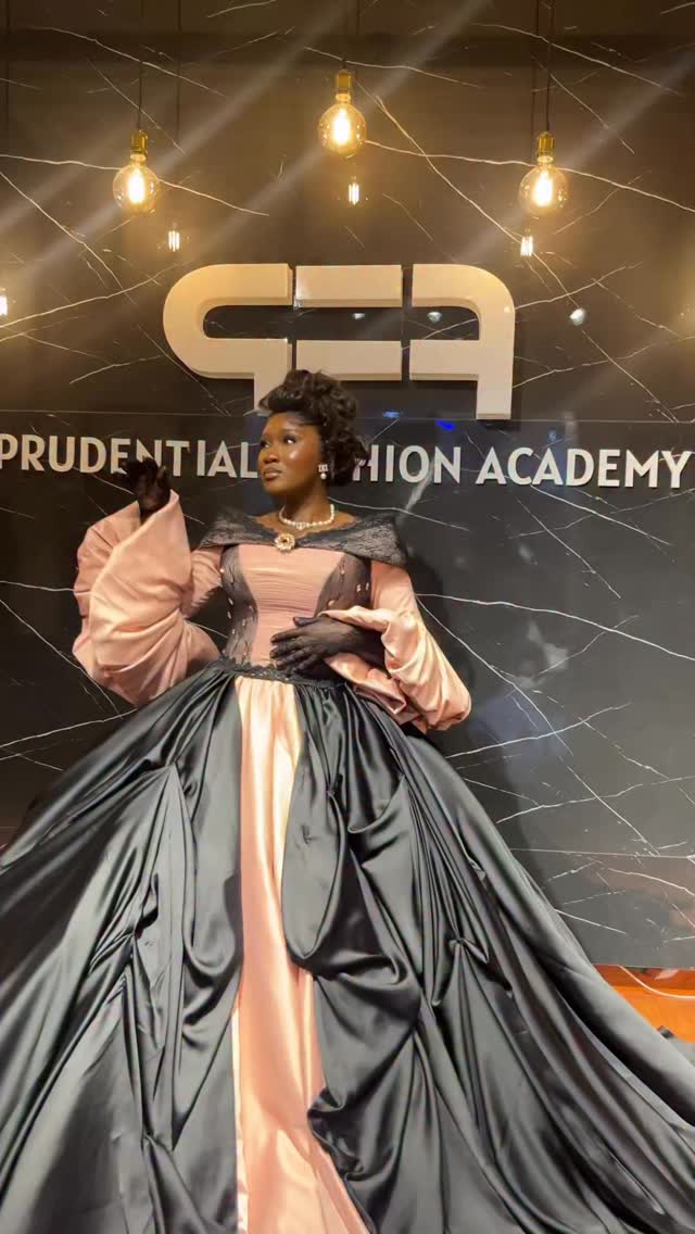 designer dress for graduation This took us back in time with style😍😍, So spot on, Btw, the theme this year’s is FASHION FLASHBACK and this designer is getting us in the mooddd | Prudential Fashion Academy Coral
