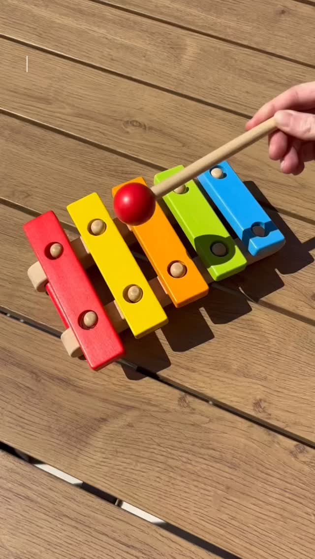CeleMoon Xylophone En Bois Naturel 15 Tons Pour Enfants Et Tout-petits Avec Barres Métalliques