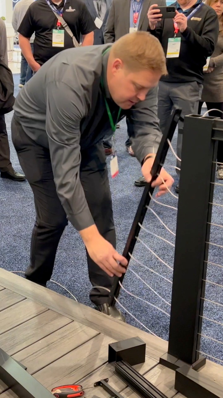 Fastest Railing EVER Installed?! #railing #construction #innovation # ...