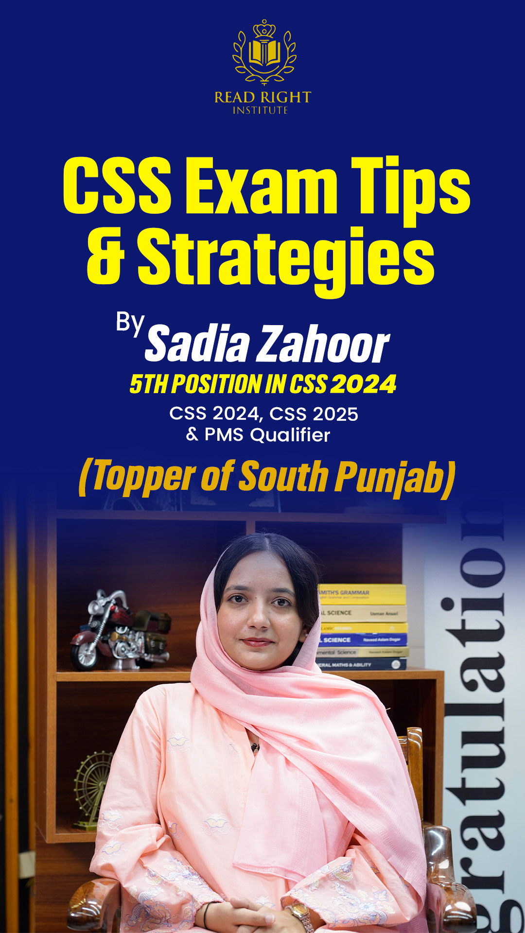 CSS Exam Tips & Strategies by Sadia Zahoor | 5th Position in CSS 2024 ...