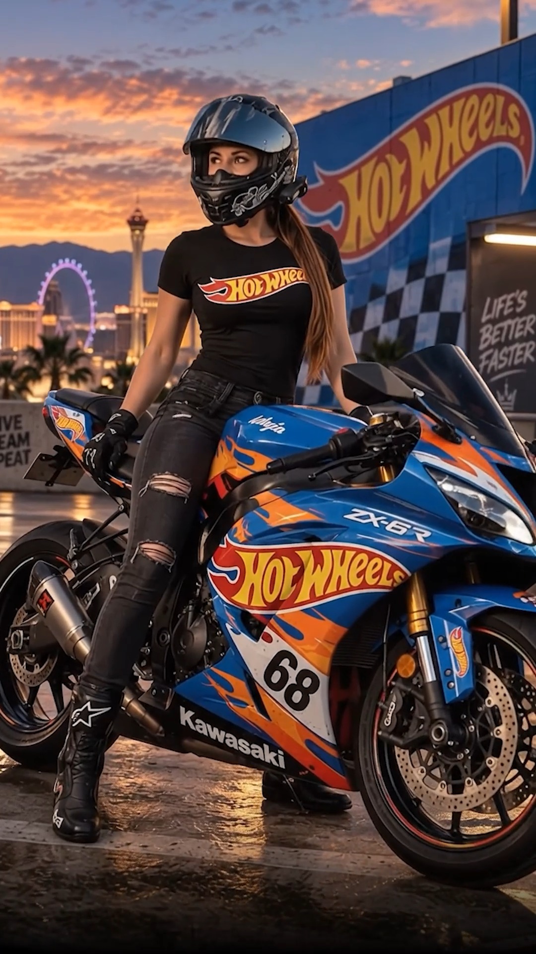 ニンジャスピナーshrink wrap This Kawasaki Ninja just became a life-size Hot Wheels bike