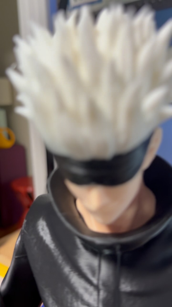 Turning wool fibers into Gojo from JJK! #anime #jujutsukaisen