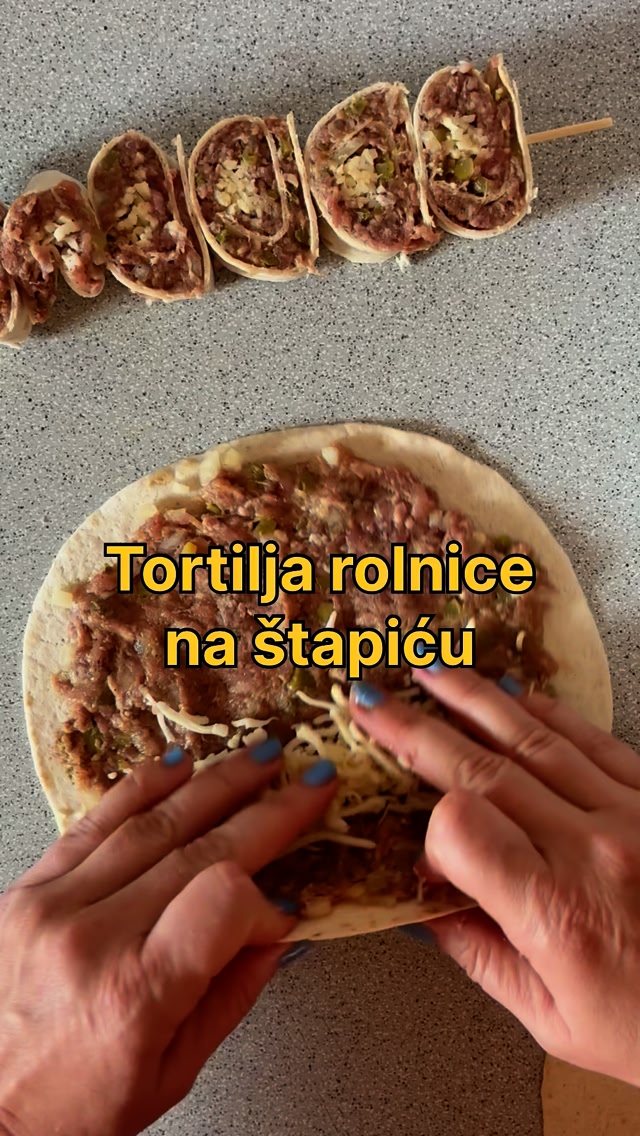 Tortilja rolnice na stapicu 😍 Skoro sam pravila one viralne štapiće pa ...
