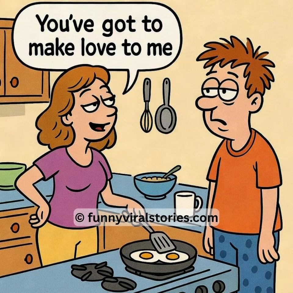 She was standing in the kitchen, preparing our usual soft-boiled eggs ...