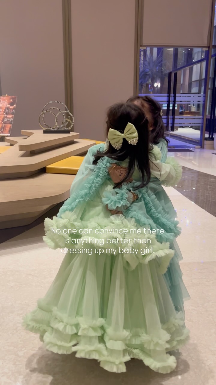 Dressing Up My Baby Girl in Custom Kids Gown at Kolkata