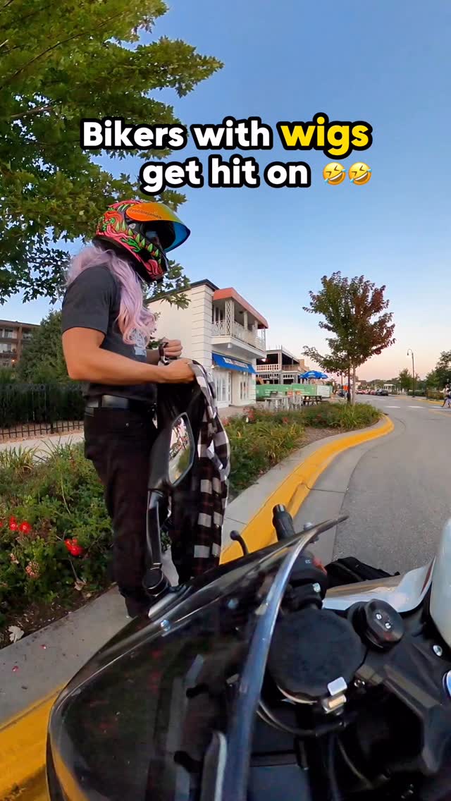 4 BIKERS + 4 WIGS = GETTING APPROACHED 🤣 • #bikers #funny #reels #viral ...
