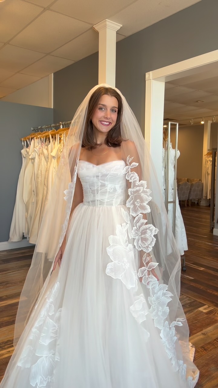 Meet Mayumi by Watters Designs. She’s not officially out yet, but we have her in store and she is gorgeous. Book your appointment to try her on first. , #watters #weddingdress #bridalgown #bride 