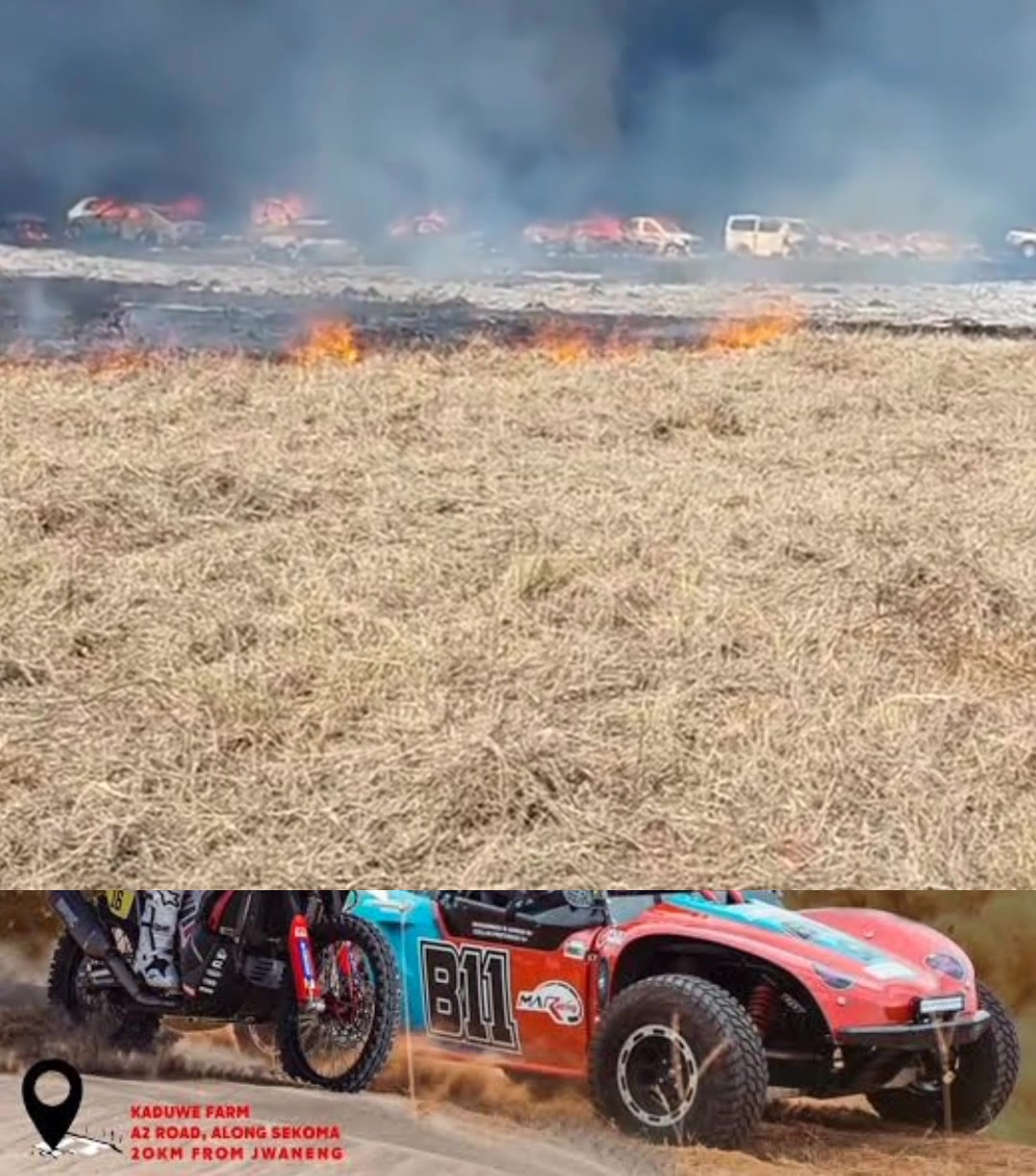 For the record the burning vehicles in Botswana isn't a recent incident ...