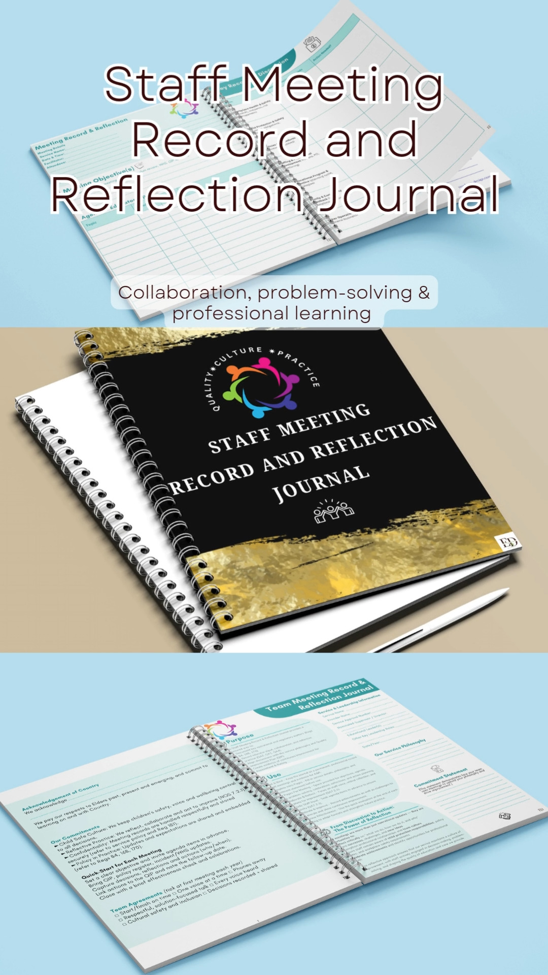 𝐒𝐭𝐚𝐟𝐟 𝐌𝐞𝐞𝐭𝐢𝐧𝐠 𝐑𝐞𝐜𝐨𝐫𝐝 & 𝐑𝐞𝐟𝐥𝐞𝐜𝐭𝐢𝐨𝐧 𝐉𝐨𝐮𝐫𝐧𝐚𝐥 (𝐄𝐂𝐄𝐂 & 𝐎𝐒𝐇𝐂) 📘 urn every ...