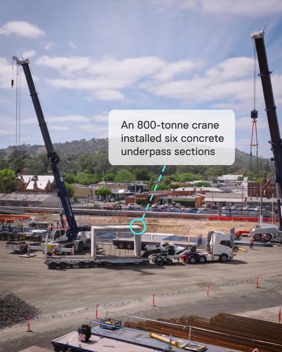 Big moves at Euroa Station in Victoria! 💪🏗️ Watch how an 800-tonne ...