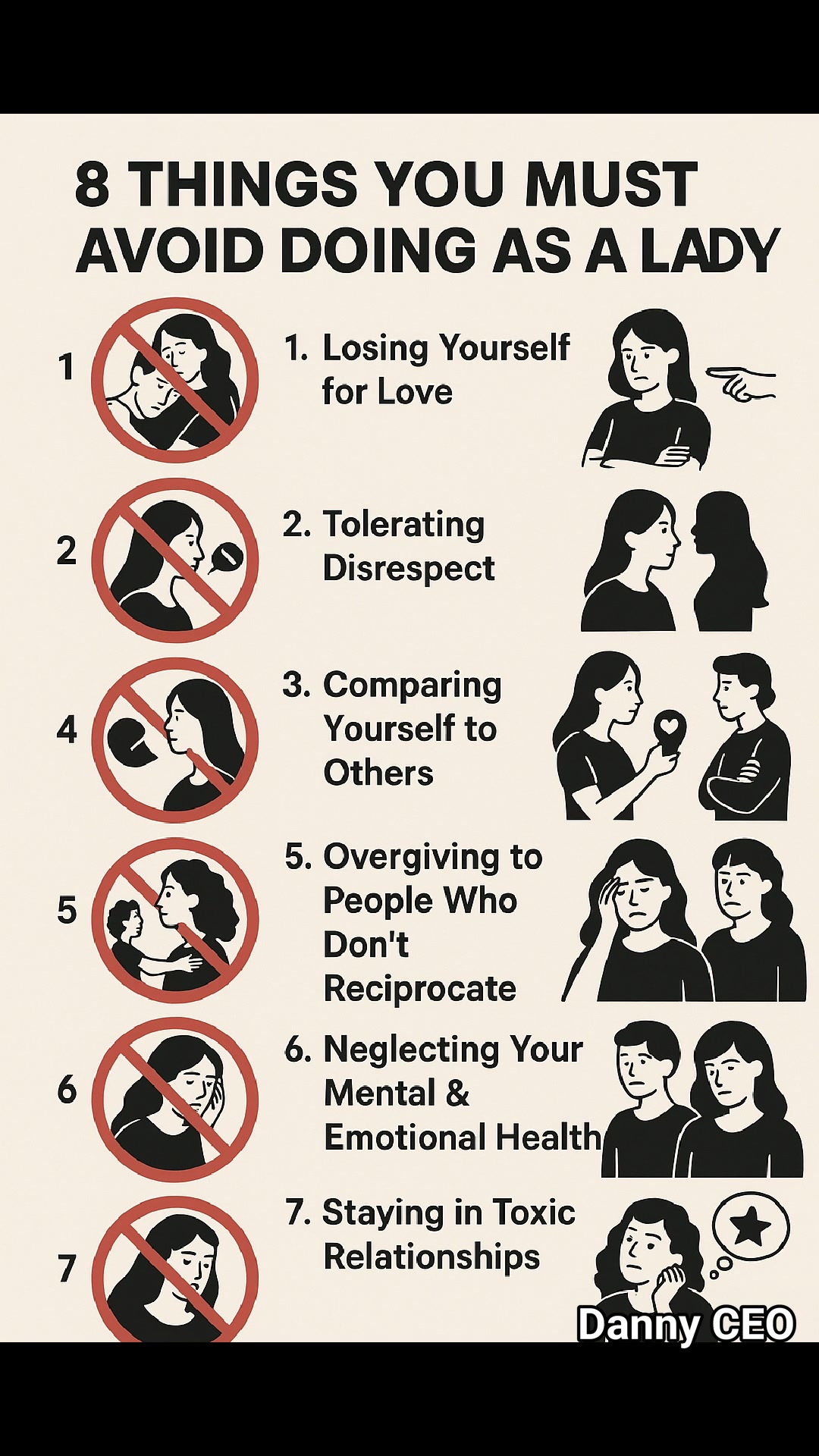 8 things you must avoid doing as a lady | My Missing Ribs | Facebook
