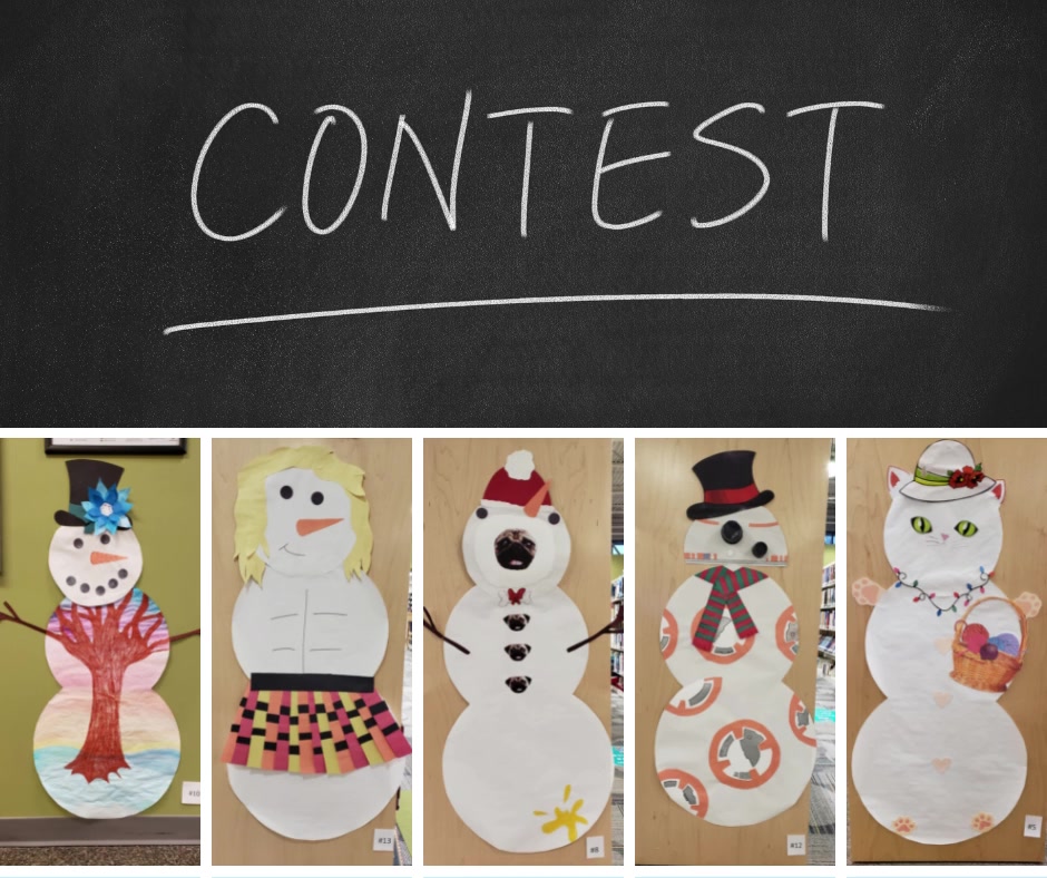 Check out these fabulous snowmen on display at the Library. They were ...