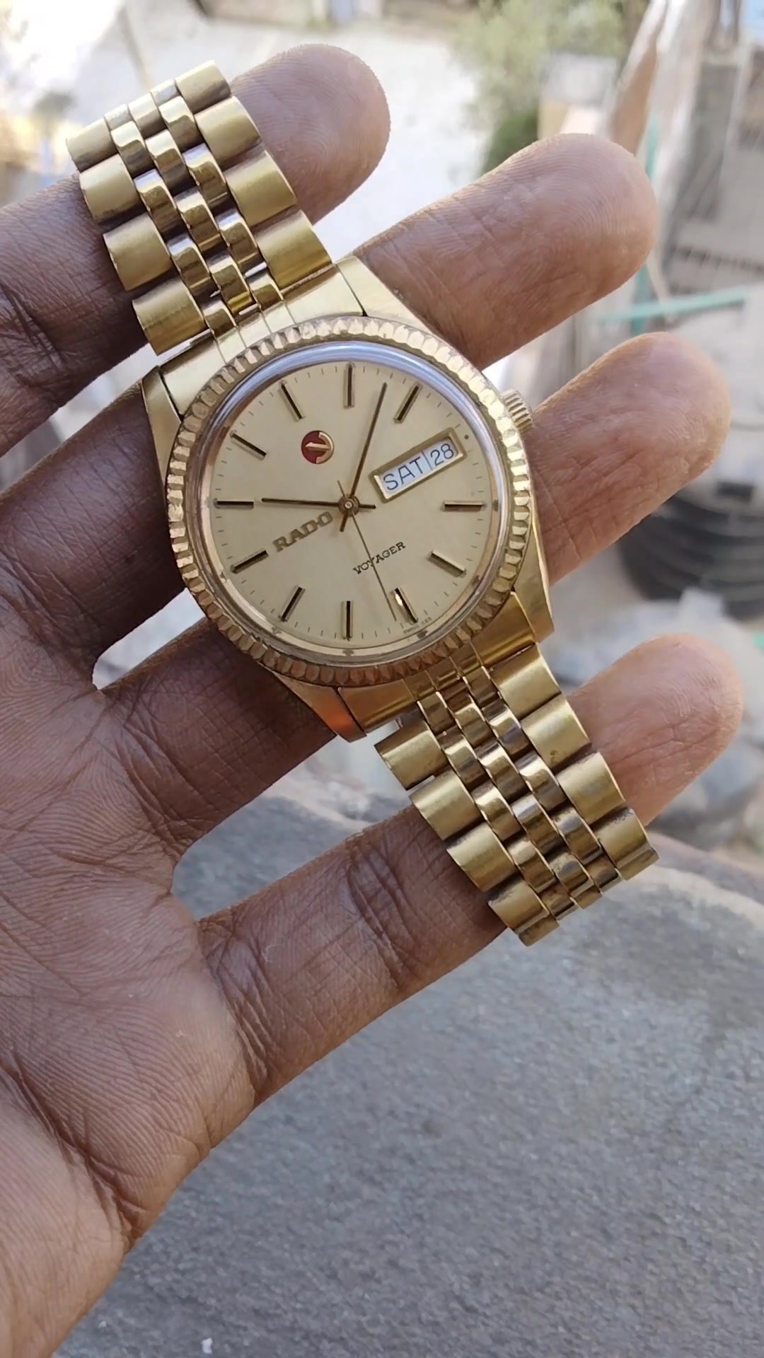 Vintage RADO President VOYAGER Oyster Day-Date Extremely rare 1980