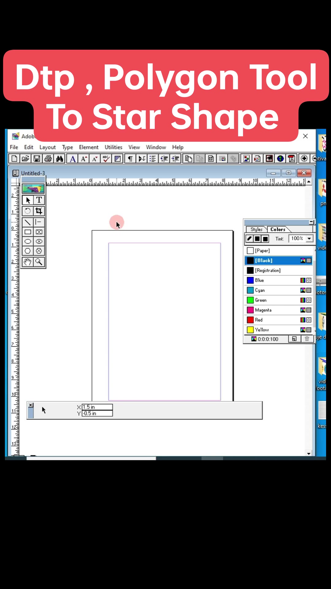 DTP, Polygon Tool To Star ⭐ Shape. #dtp #desktoppublishing # ...
