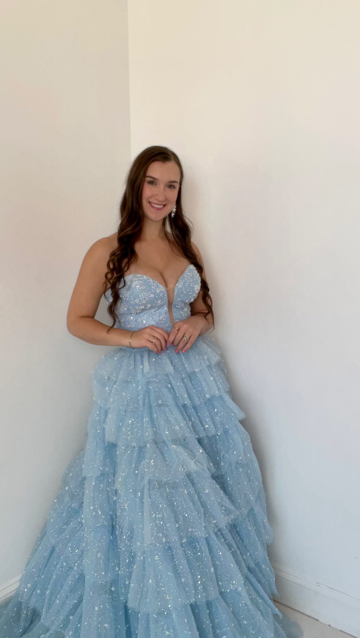 A little Cinderella moment ✨👑💙, ✨ No appointments needed — just come shop!, 📍 Bowling Green, KY, 👗 3,000+ dresses in stock, #PageantDress #PageantSeason #CinderellaMoment #michellescboutique 