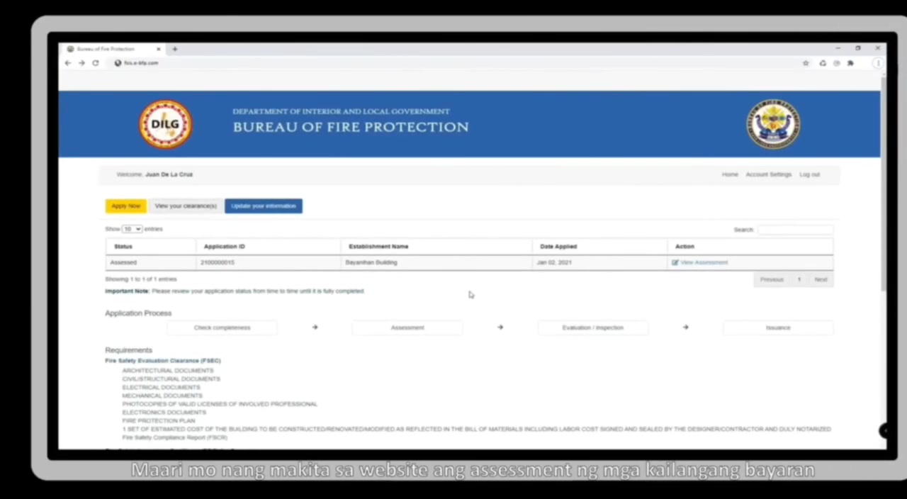 PABATID | BFP - FSIS (Fire Safety and Inspection System) Ang pagkuha ng ...